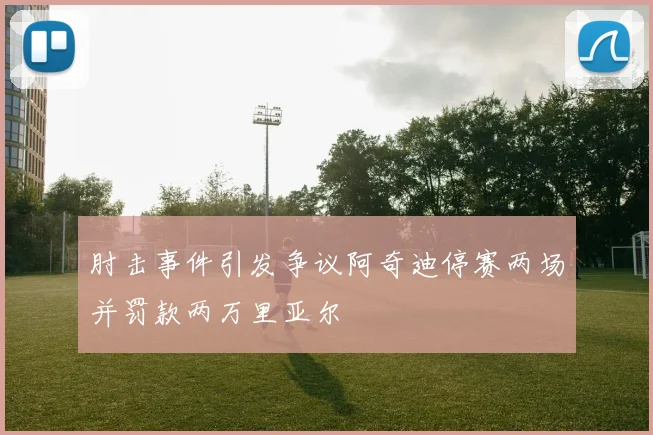 肘击事件引发争议阿奇迪停赛两场并罚款两万里亚尔